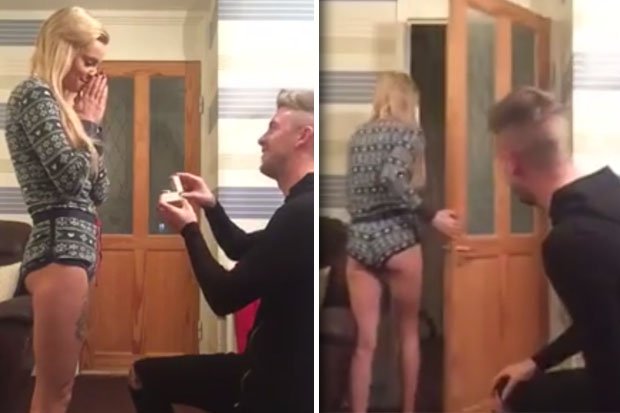 WATCH: Lad pops the question to missus – but he's not asking what she thinks bit.ly/1Sruacr