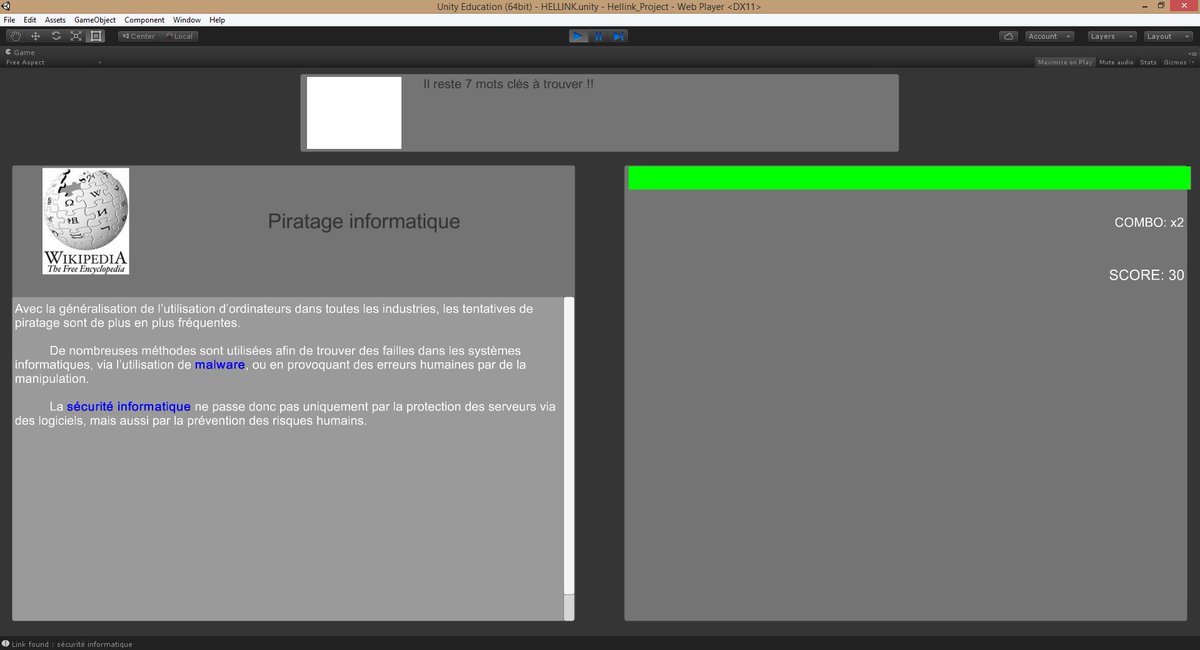 1er proto jouable pour #Hellink... IT'S ALIVE!
Promis, les graphistes habillent ça vite.
#jeuvideo #bupmc #SorbonneU
