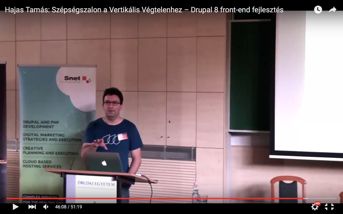 Just realized that my <a href="/webkonf/">Webkonf</a> talk about #drupal8 #theming is published: youtube.com/watch?v=ggMdz5… (It is Hungarian!)