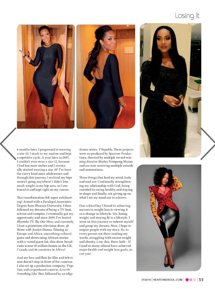 Joselyn_Dumas's tweet photo. In the Latest Issue of Int. Magazine #Heart&amp;Soul I share my "Journey to Weight Loss&amp;Health" it's out! Grab your copy https://t.co/kuTjsqKFyv