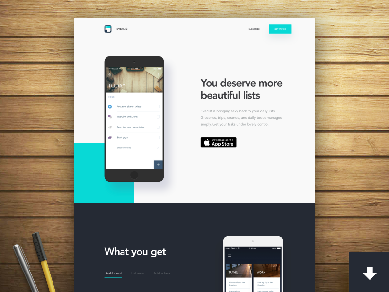 Newflux_fr's tweet photo. [#NewUI] Page de présentation d'application #OnePage #everlist  https://t.co/lKcm5tGqM7 par @aureliensalomon https://t.co/QCFZ8j8hob