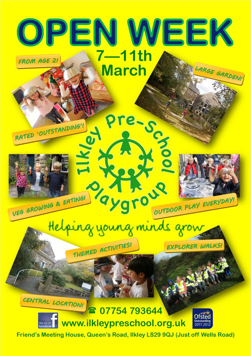 #Ilkley Pre School open week, we took a look, lovely staff and facilities <a href="/IlkleyChat/">Ilkley Chat</a> <a href="/IlkleyTweets/">Ilkley Tweets!</a>