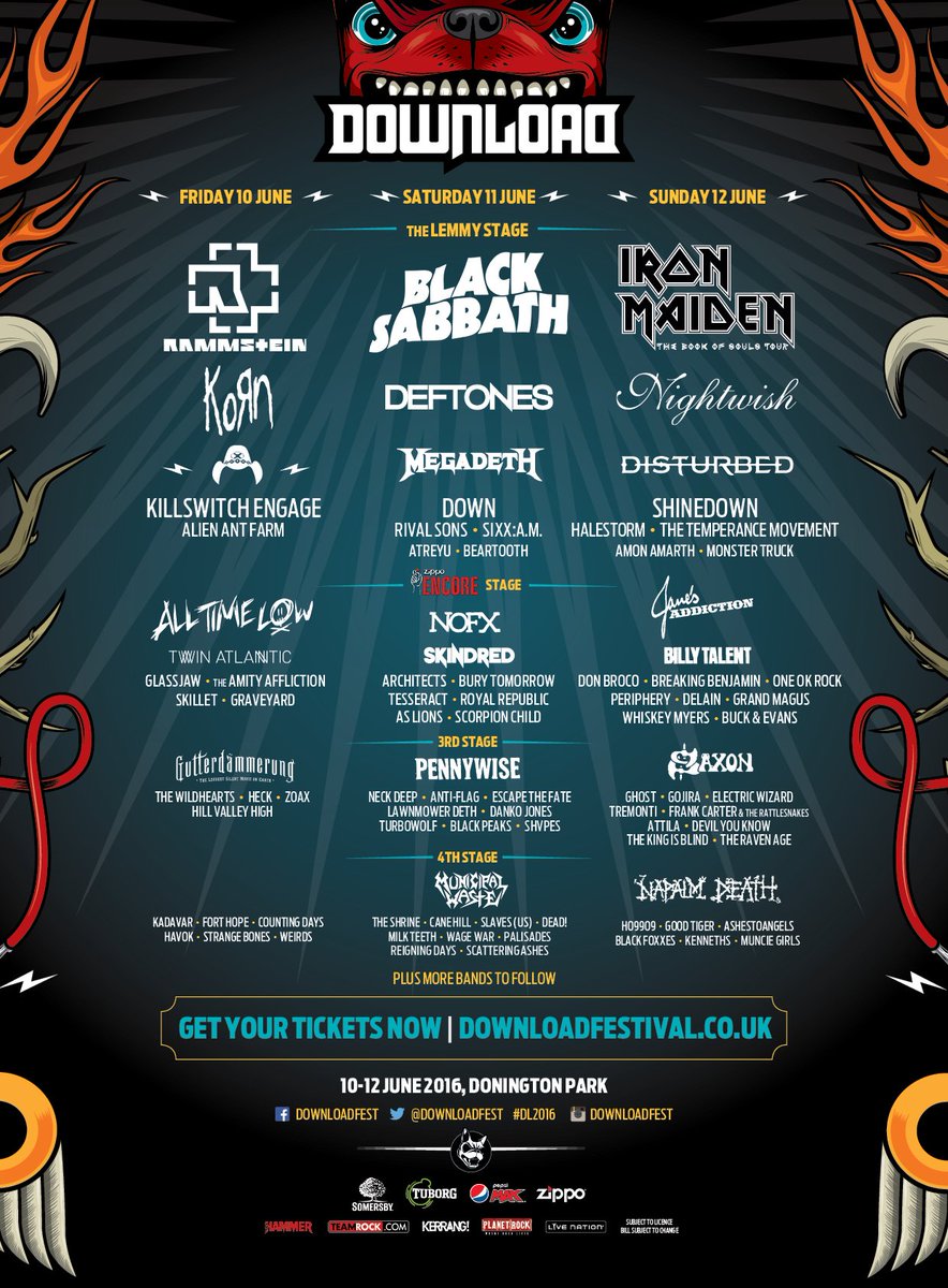 Hey UK, guess what? We're coming back for @DownloadFest in June!! Get your tickets now!! downloadfestival.co.uk/tickets