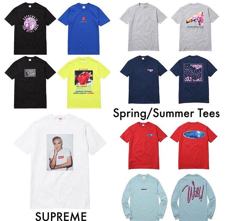 Supreme On Twitter Supreme 2016ss Tees 2 20 In Store 2 27 Online
