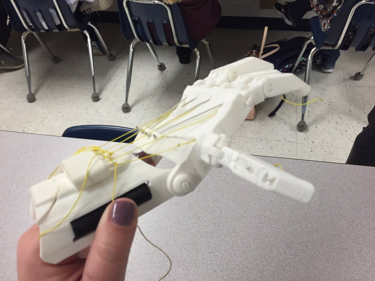 malmjordan's tweet photo. A 3-D printed hand,sound alert system for the blind,&amp;a junior helping write forecasts. EAST kids are awesome at BIC. https://t.co/Jd88zl03G8
