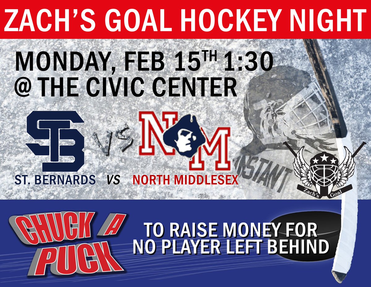 NM_Puck's tweet photo. Monday Matinee Action at @WallaceCivic as NM takes on St B's in the 2nd Zach's Goal Hockey Night @ 1:30 PM #NMPuck https://t.co/FA9hOsEHiZ