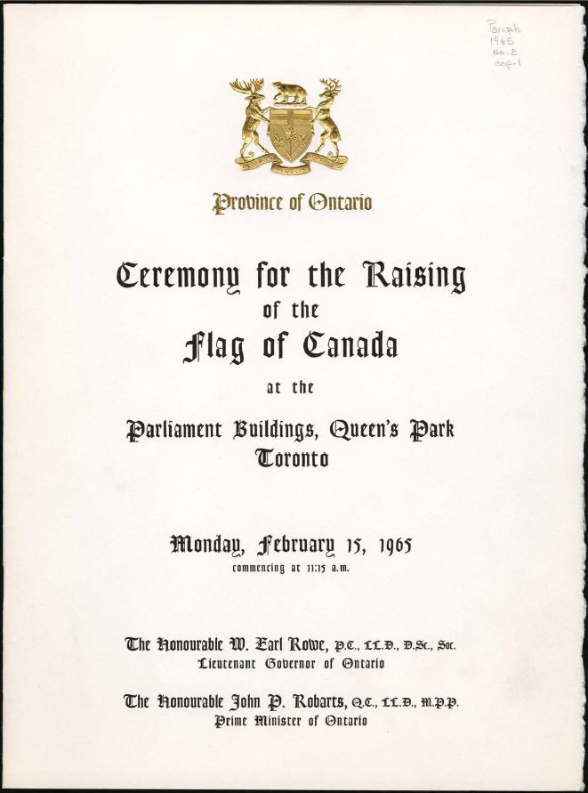 ArchivesOntario's tweet photo. #OTD in 1965, a ceremony for the raising of the Canadian flag was held at the Ontario Legislature. #NationalFlagDay https://t.co/7qFY8ylLkD
