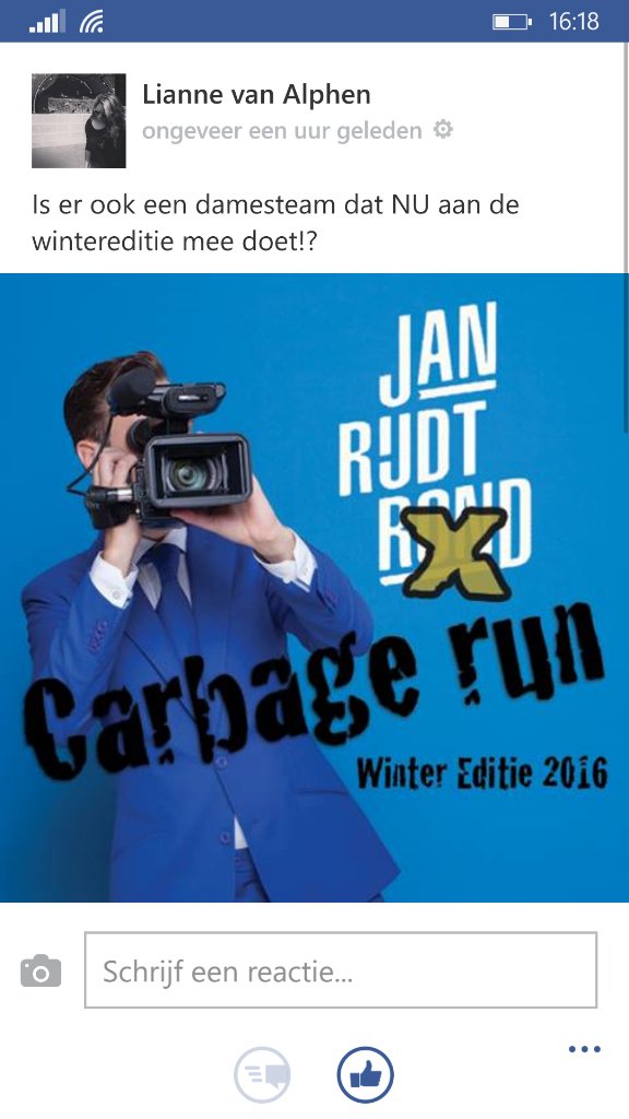 Ik geloof dat @Janrijdtrond een beetje kieskeurig is, haha! Nog vrouwenteams bij de #Carbagerun? #DTV