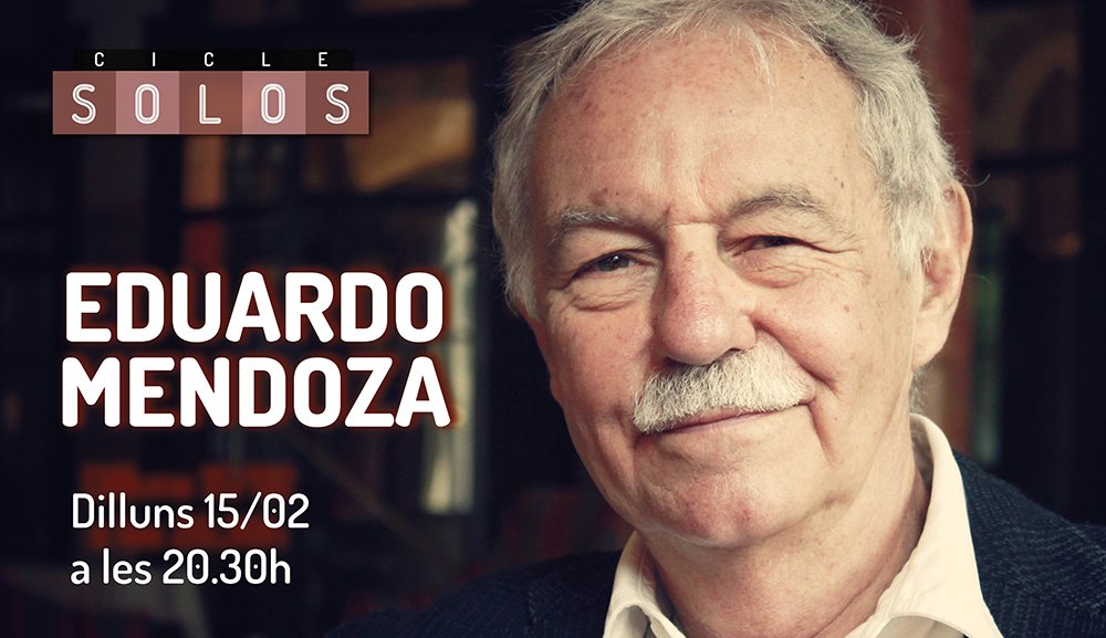 Teatre_Romea's tweet photo. #EduardoMendoza omplirà avui l'escenari amb el seu bagatge personal i artístic https://t.co/qlunNgV3cc #CicleSolos https://t.co/B6ZpbzYl6T