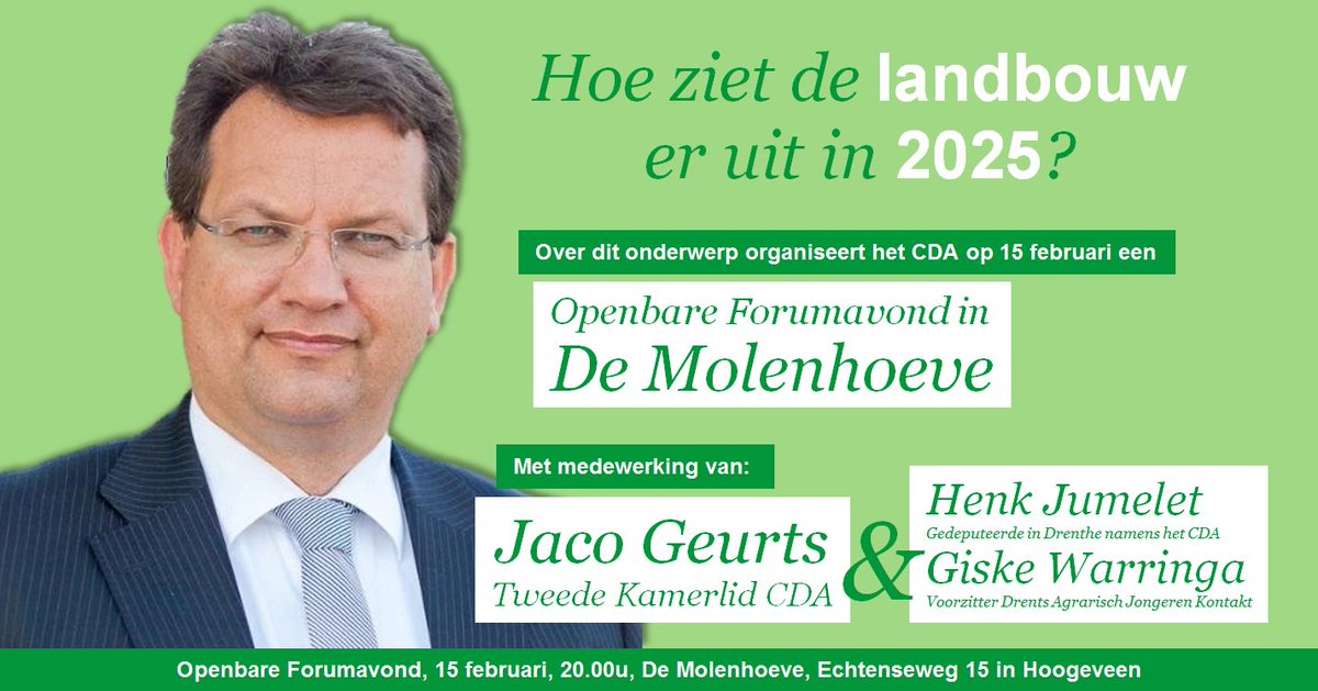 Nog even dit: vnv bent u van harte welkom in De Molenhoeve voor onze avond over de landbouw. #hartvoorHGV