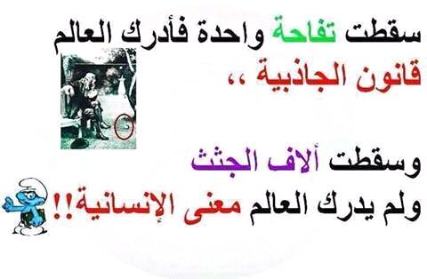 l24468861's tweet image. سقطت تفاحة واحدة فادرك العالم قانون الجاذبية ،وسقطت الاف الجثث ولم يدرك العالم معنى الانسانية