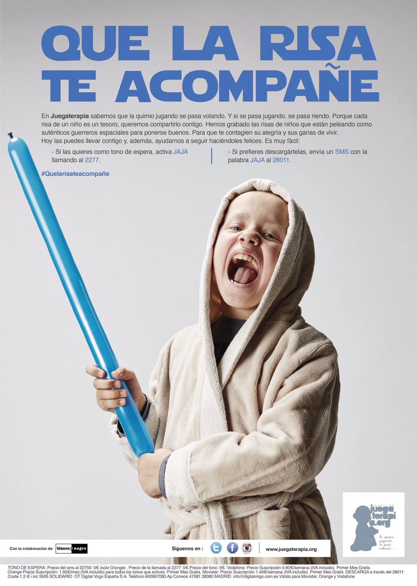Increíble la labor de <a href="/juegaterapia/">Fundación Juegaterapia</a>.Apoyemos su campaña #QueLaRisaTeAcompañe en el #DiaMundialContraElCancerInfantil