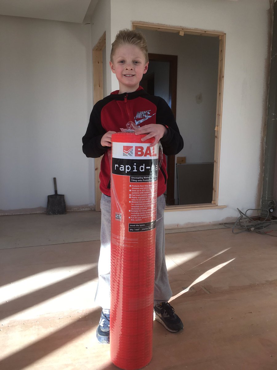 proftiling's tweet image. School holidays helping Dad out ! @BALtiling @Collinson_ltd