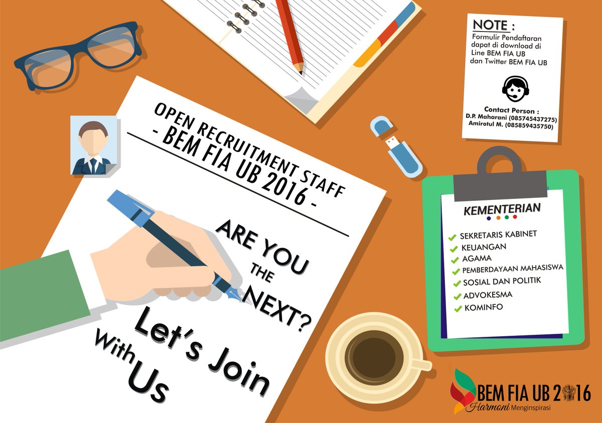 Selamat Malam Mahasiswa FIA.. :)
PENDAFTARAN Calon Staff BEM FIA 2016 Telah Dibuka... :)