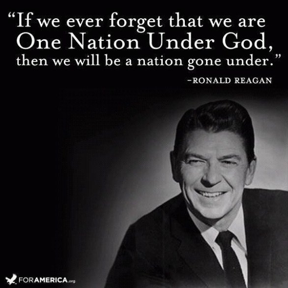 SonomaChristian's tweet photo. "If we ever forget we are One Nation Under #God, then we will be a nation gone under." #RonaldRegan #PresidentsDay https://t.co/vXKxjM390e