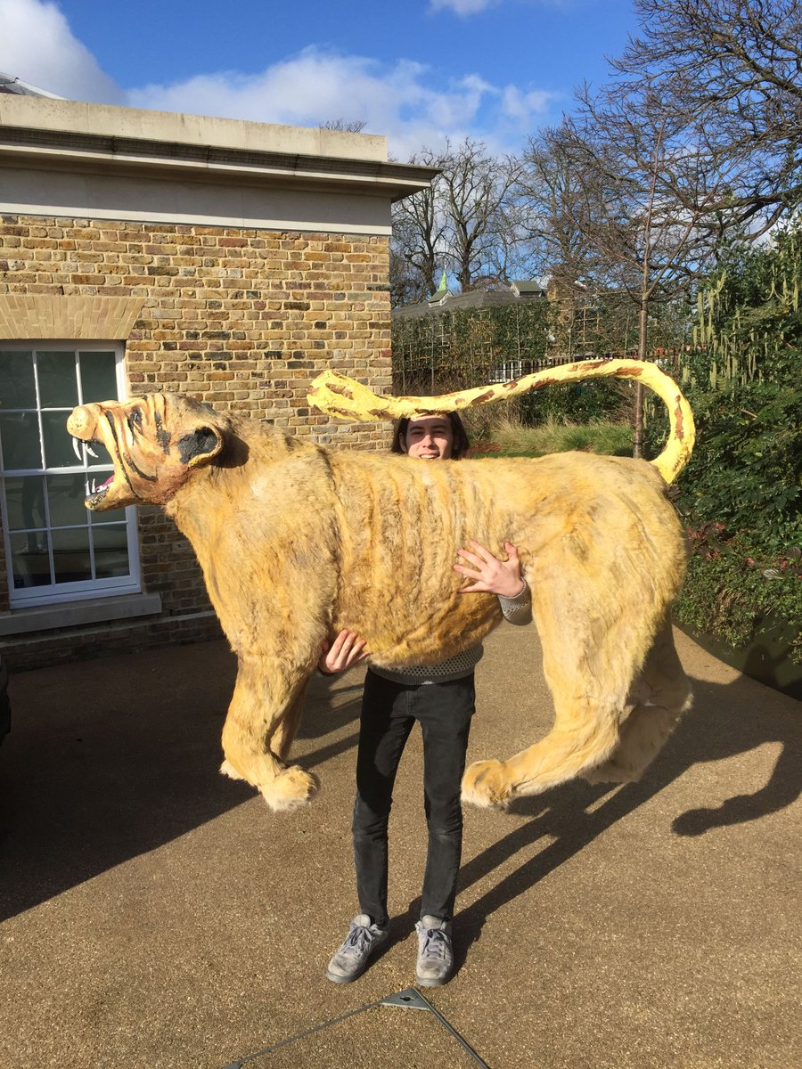 SerpentineUK's tweet photo. It's all go for our first #MagazineSession tonight! Say hello to Noble The Lion (and @mattcopson) @TheMagazineLDN https://t.co/uMfDv6kDN6