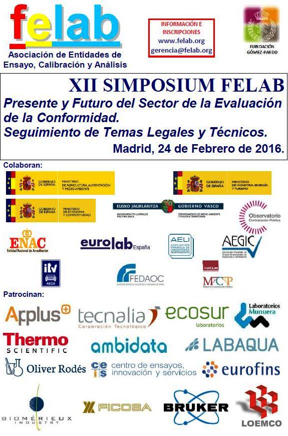 infoFELAB's tweet photo. @infoFELAB XII SIMPOSIUM FELAB 2016 previsto para el 24 de Febrero del 2016 en Madrid(C/Alenza 1,28003)
@laboratorio https://t.co/Q54HBbAqe8