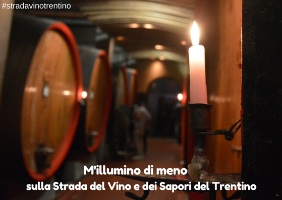 Lume di candela+km ravvicinato per le iniziative di #milluminodimeno su #stradavinotrentino bit.ly/1RFE7C7