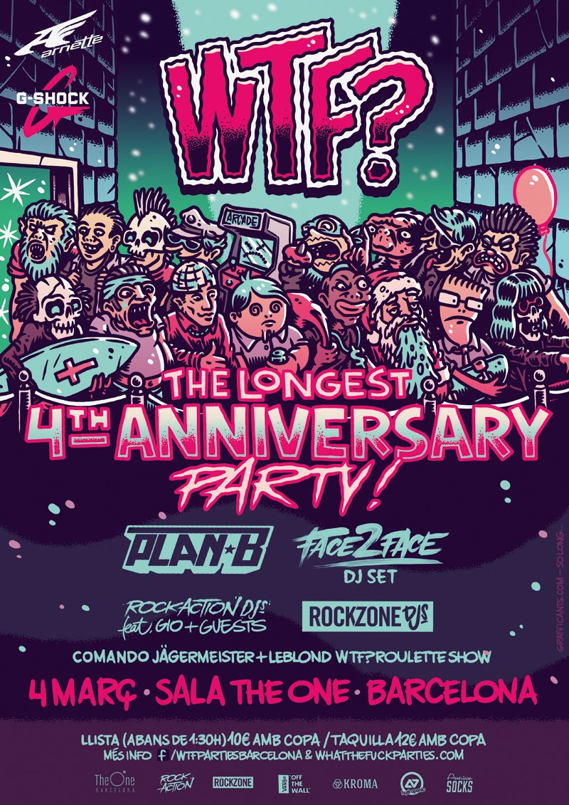@WTF_parties 4th Anniversary Party! + Info goo.gl/tmu7wA #gshock #gshockes #CreateYourVision #ArnetteSpain