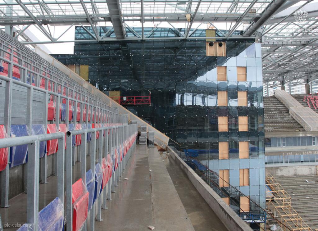 PFCCSKA_en's tweet photo. One step closer to the opening of our new stadium. Today all the solid works have been completed! #CSKAstadium https://t.co/Sn0lvIvCou
