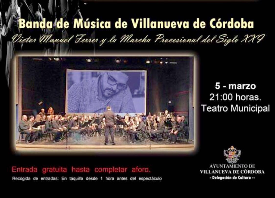 Concierto con Víctor M. Ferrer el próximo 5 de marzo en Vva de Córdoba. Estáis todos invitados