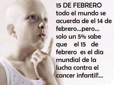 cateterdoblej's tweet photo. Hoy 15 de febrero es el #DiaMundialContraElCancerInfantil... deberíamos tenerlo más presente que San Valentín... https://t.co/3Hc96XclKU