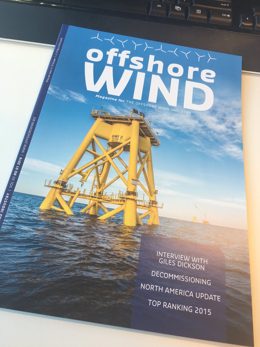 RMcFedries's tweet photo. Offshore WIND magazine, edition 1 2016 - out now! Go to https://t.co/9dDVzpyyGJ to subscribe. https://t.co/o6SdLeTNsZ
