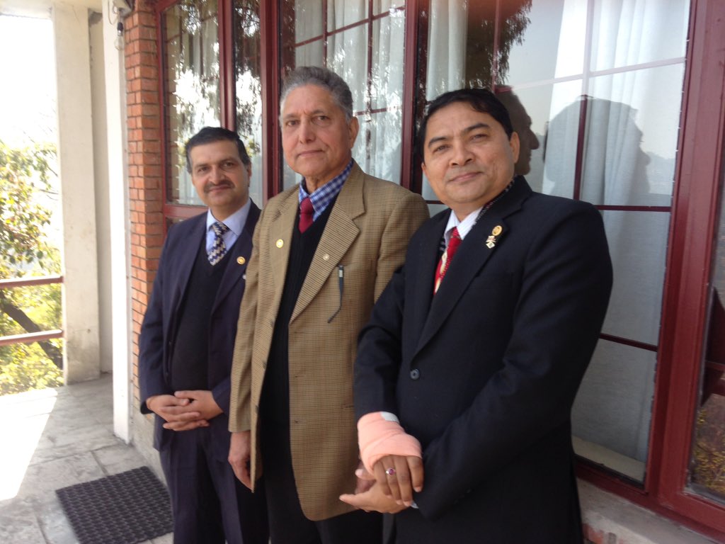 TilakTMagar's tweet photo. We're 3 #Rotarians during #Rotary District Conference in #Dhulikhel. #RotaryChat #rotarynews https://t.co/6rFC5hOggU https://t.co/Vvlc09lgWK