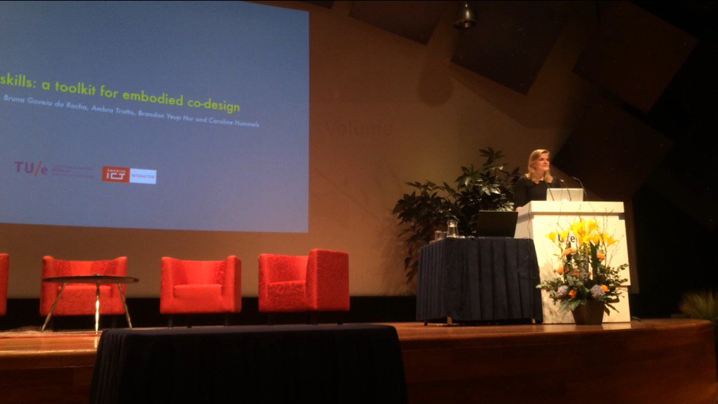 Finally the Toolkit for embodied ideation has been presented! @dorothesmit #TEI2016 @IITalks