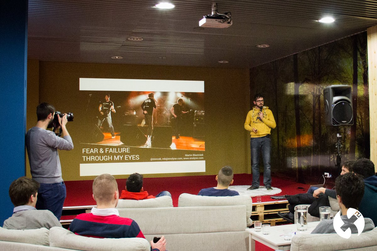 FearandFail's tweet photo. Martin speaking at the Fear &amp; Fail in Slovenia - @enolyse https://t.co/O9TcIUpfqm