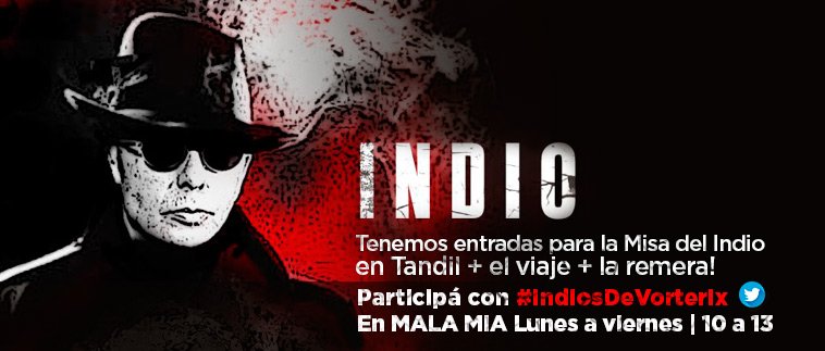 Vorterix's tweet photo. RT + #IndiosDeVorterix y te llevamos a ver al #InDIOSolari con entrada, transporte y una remera #AllInclusive https://t.co/rHoxhZ2IRf