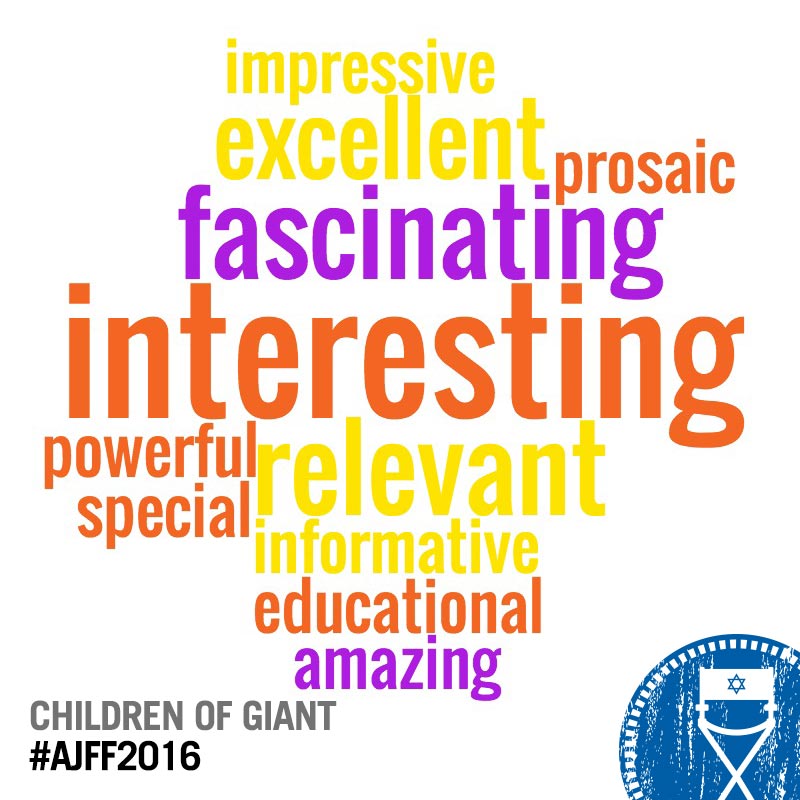 atljewishfilm's tweet photo. Our Film Evaluation committee had this to say about #ChildrenofGiant. Do you agree? Let us know at #ajff2016! https://t.co/rODxl0u99g
