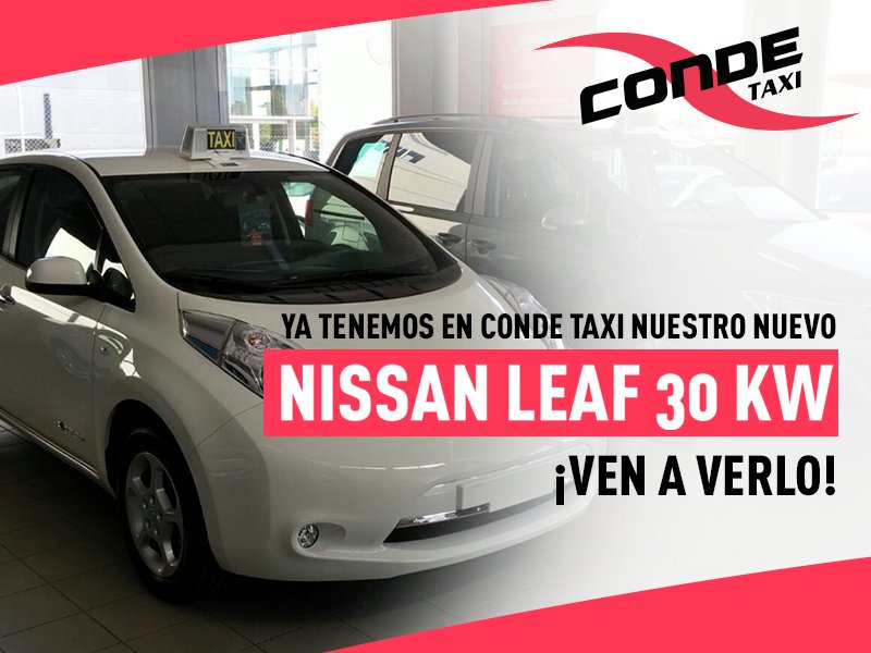 condetaxi's tweet photo. ¿Bajón de #lunes? ¡Nuestro Nissan #Leaf #30KW te dará el impulso que necesitas! :) https://t.co/7r73lseyDx https://t.co/O0NlJofvq1