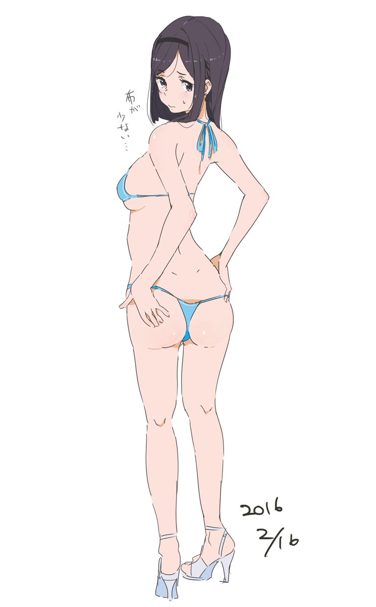ガルパンのじゃないけどマイクロビキニを描いてみた 