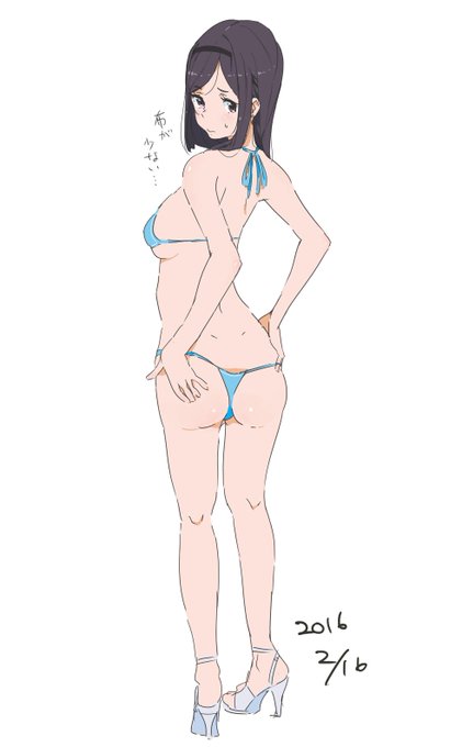 ガルパンのじゃないけどマイクロビキニを描いてみた 