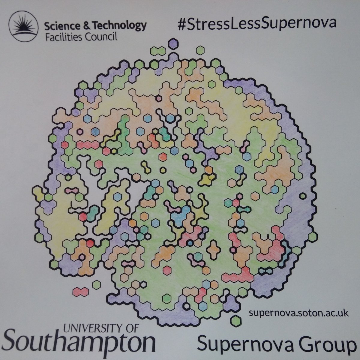 JoBarzycki's tweet photo. @berto54 & my #StressLessSupernova drawing has helped us relax in our #AstroAirport break @SotonAstrodome #astronomy https://t.co/WfLxh9gyxZ