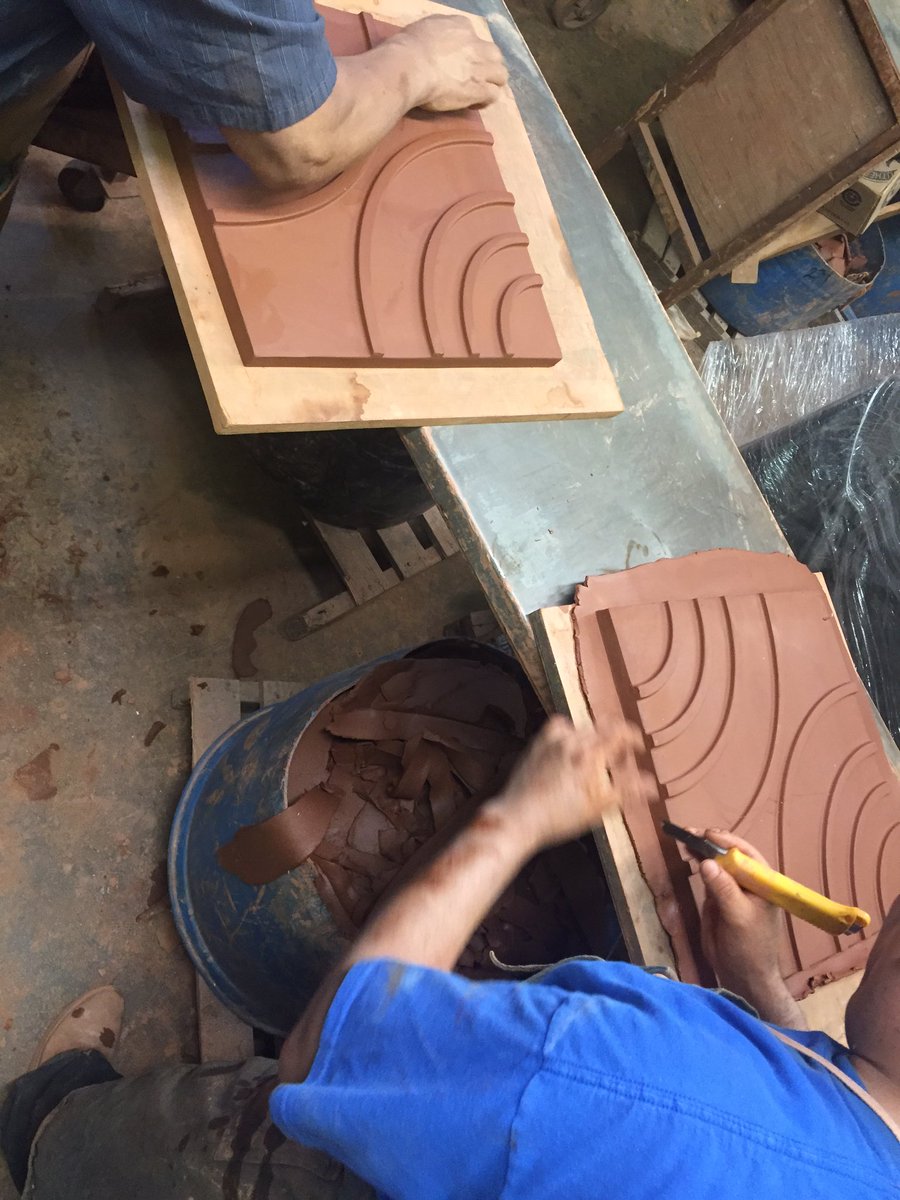ARTObrick's tweet photo. #making #tile in #LosAngeles ( #highfireterracotta #handcrafted #ceramictile #dimensionaltile #artofactory ) https://t.co/6gPnSd0jDe