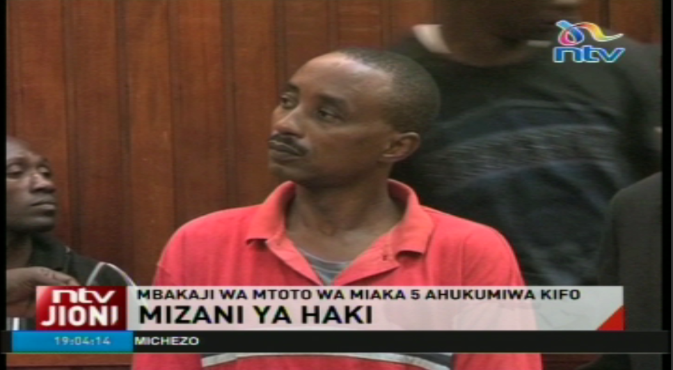 ntvkenya's tweet photo. Mbakaji wa mtoto wa miaka 5 ahukumiwa kifo #NTVJioni @HarithSalim_81 https://t.co/kBpolAXZvG