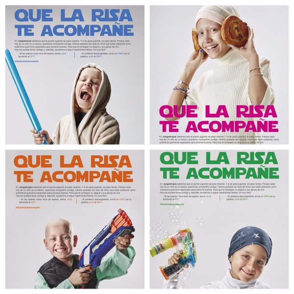 Audiense_es's tweet photo. ¡Genial la campaña de @juegarterapia! #QueLaRisaTeAcompañe https://t.co/eJTtlSnPhw https://t.co/aq0U6IjDsC
