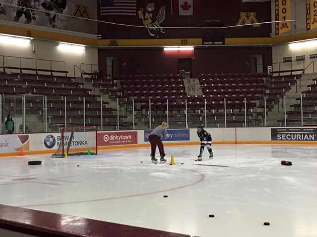 JkillDreamTeam's tweet photo. We love to see Kayla chasing her dreams! Thank you to @GopherWHockey's @sophieskarz4 for the 1:1 coaching! https://t.co/aGTEXQgdz1