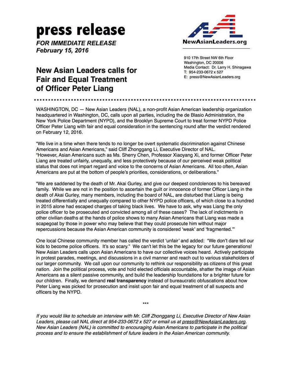 Laurielihua_123's tweet photo. Justice for Peter Liang! New Asian Leaders calls for Fair and Equal Treatment of Officer Peter Liang! https://t.co/JswMfZRA4W