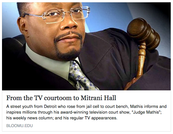 BloomsburgU's tweet photo. Tomorrow, @JudgeGregMathis helps us take a closer look at political empowerment: https://t.co/qmwUaFxm9a Join us! https://t.co/ouQWszBII7