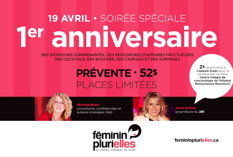 F_Plurielles's tweet photo. Un meeting d'affaires au 281? OUI, le 19 avril: femininplurielles.ca. Avec @MichelleBlanc  et @AnnieDelisle281 https://t.co/ECZN73Cwhi