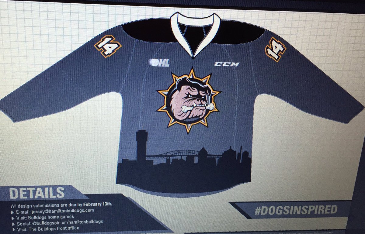 kpaventi's tweet photo. My design didn't get chosen, but I might as well share it with the @BulldogsOHL family! #DogsInspired #GoDogsGo https://t.co/DCratvUQdM