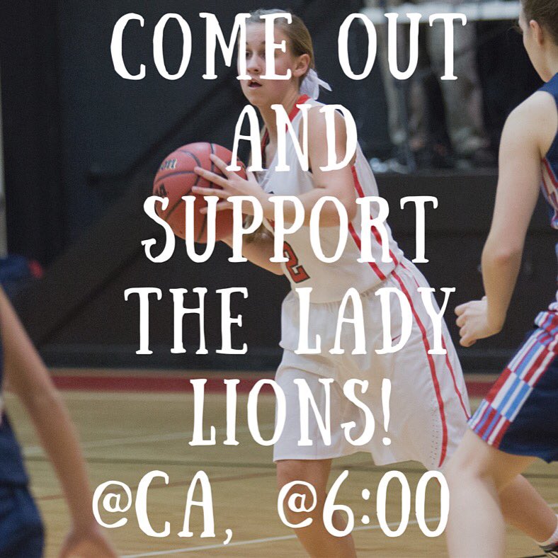 GCALions's tweet photo. The Lady Lions take on Columbia Academy tonight @ 6!  Come out and show your support! https://t.co/iM2oPOUxJy