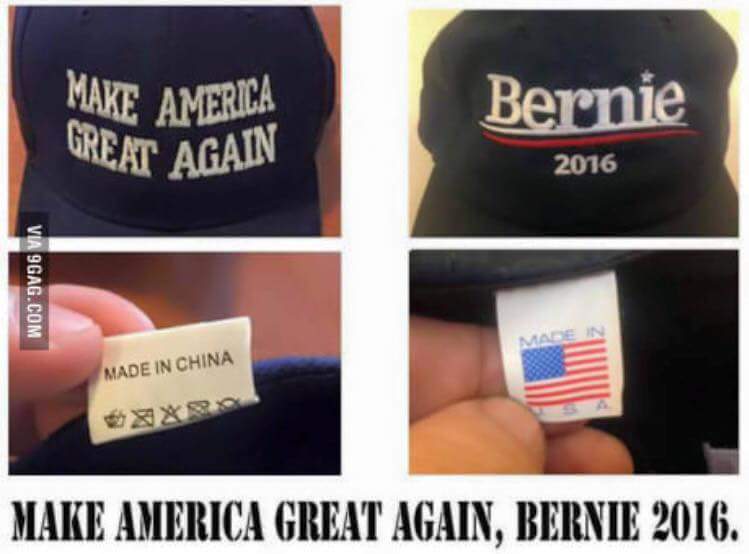 MatG82's tweet image. #GOP propaganda versus genuine Bernie Sanders. #TruthInDetails #FeelTheBern #MadeInUSA