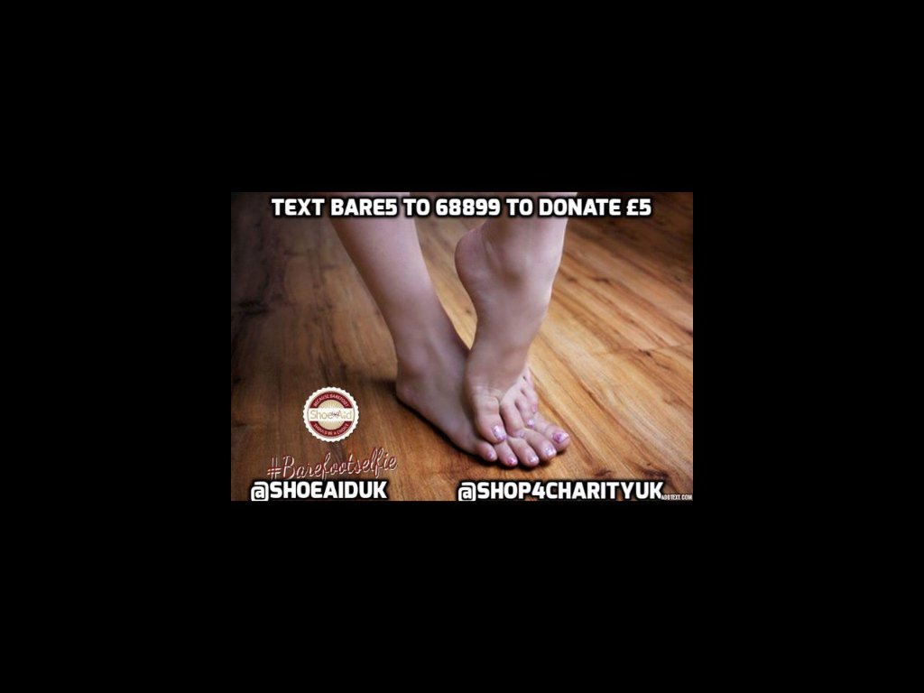 Shop4CharityUK's tweet image. @ThisisDavina any chance of a barefoot selfie for @ShoeAidUK #shoelessforshoeaid campaign? Helping millions of kids