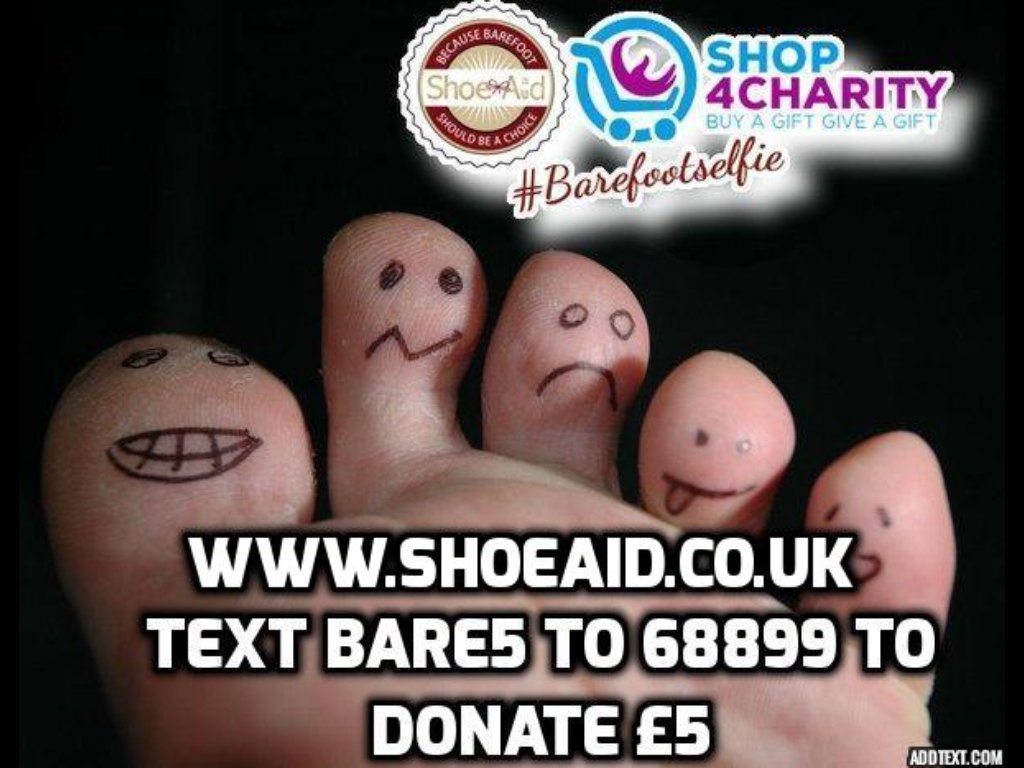 Shop4CharityUK's tweet image. @robbiewilliams any chance of a barefoot selfie for @ShoeAidUK #shoelessforshoeaid campaign? Helping lots of kids!