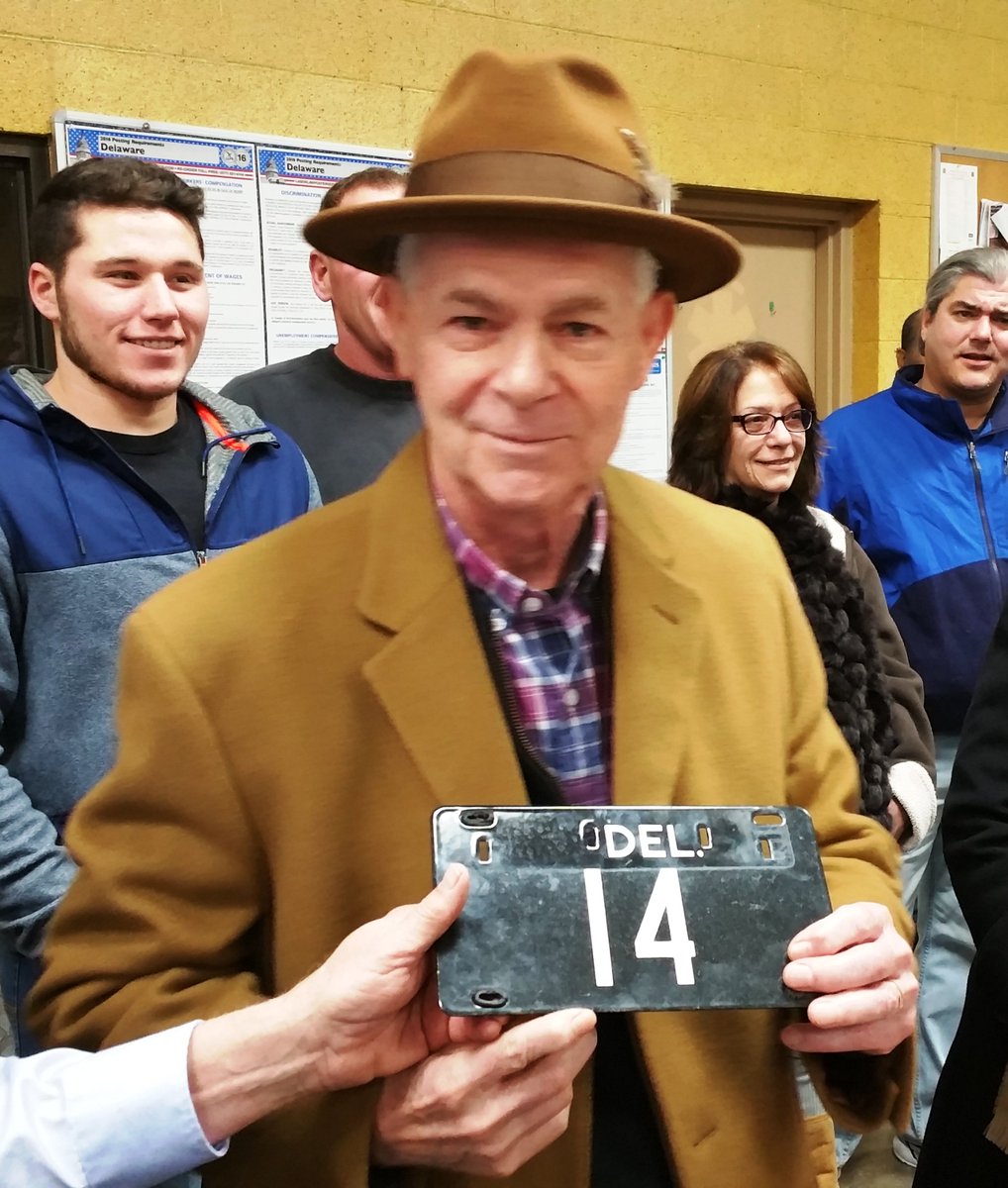 DelawareDMV's tweet photo. In great #netDE tradition #Licenseplate "14" was auctioned y'day for $325,000! #lowdigit #DEnative #ValentinesDay https://t.co/XE4FZBVvNt