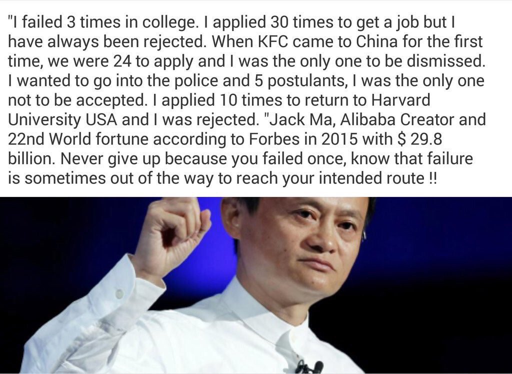 SJosephBurns's tweet image. "Today is hard. Tomorrow will be worse. But the day after tomorrow will be sunshine." - Jack Ma
 via @modern_rock